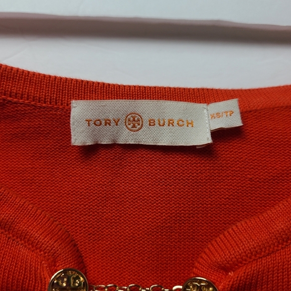 TORY BURCH orange red  top - Picture 4 of 5